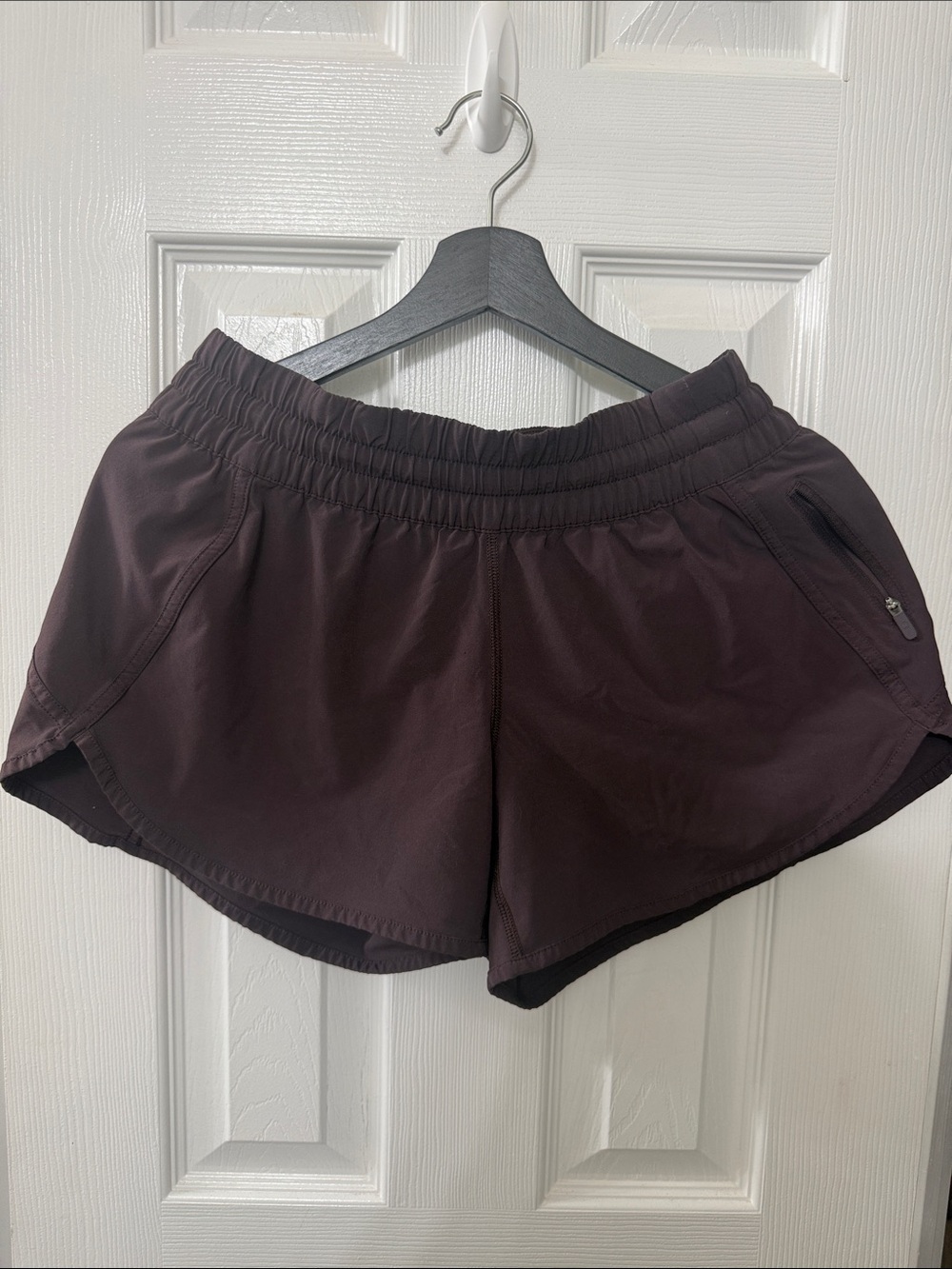 lululemon athletica Plum Running Shorts with Elastic Waist